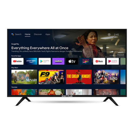 Sony Plus 55 Inch Frameless Voice Control 4K QLED Google TV – 4 Years